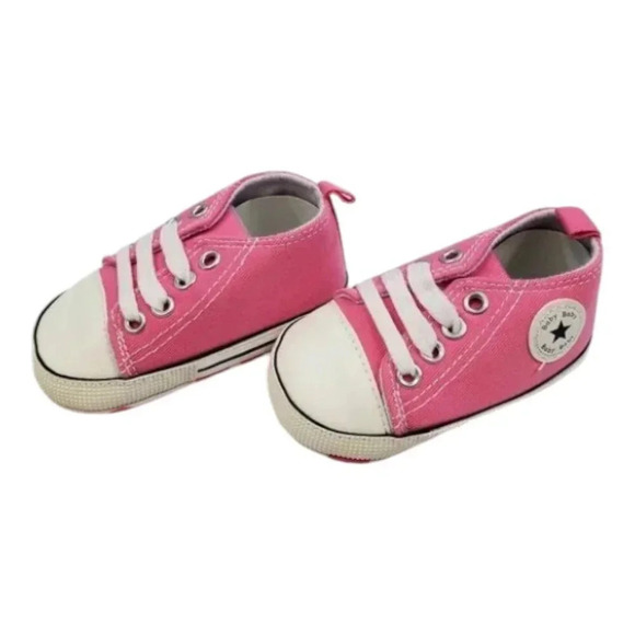 Infant size 5 Pink Soft Sole Baby Shoes, baby sneakers for infant girls - Picture 3 of 7